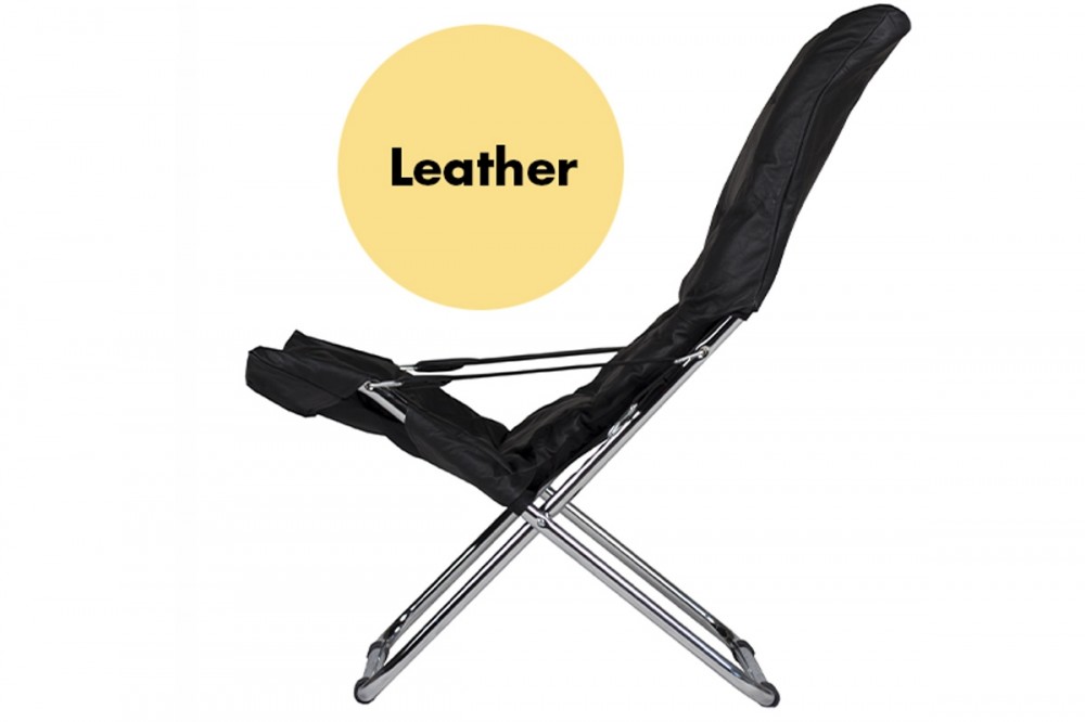 Fiesta in pelle 127 SL CR - Con il rivestimento in vera pelle, nelle varianti cognac e nero, Fiesta sa cambiarsi d&rsquo;abito, per entrare a pieno merito negli arredi indoor e vivere la sua avvolgente comodit&agrave; tutto l&rsquo;anno.